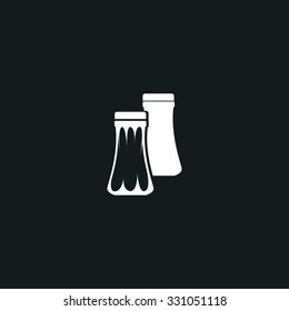 Icon container of pepper and salt.