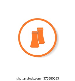 Icon container of pepper and salt.