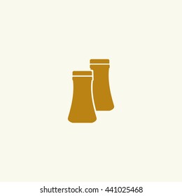 Icon container of pepper and salt.