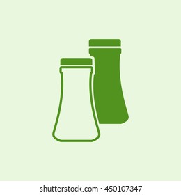 Icon container of pepper and salt.