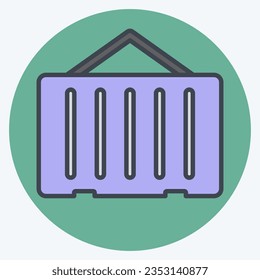 Icon Container. related to Building Material symbol. color mate style. simple design editable. simple illustration
