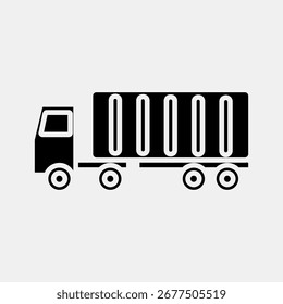 Symbol Container LKW. Importelemente exportieren. Symbol im Symbolstil.