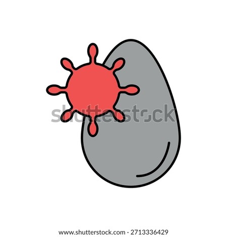 Icon a contamination, isolated against a clean background.