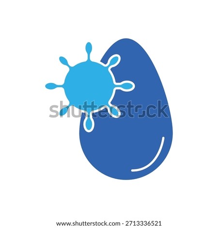 Icon a contamination, isolated against a clean background.