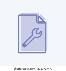 Administración de contenido de iconos. adecuado para el símbolo IT Services. estilo de dos tonos. diseño simple editable. vector de plantilla de diseño. ilustración de símbolo simple