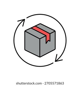 Icono de una entrega continua, aislado contra un fondo limpio.