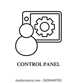 Icon a control panel, isolated against a clean background.