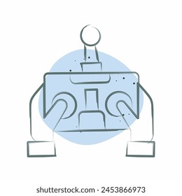 Icon Control. related to Drone symbol. Color Spot Style. simple design illustration