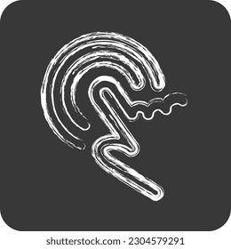 Symbolsteuerung. geeignet für Startsymbol. Kreideart. einfaches Design bearbeitbar. Designvorlagenvektor