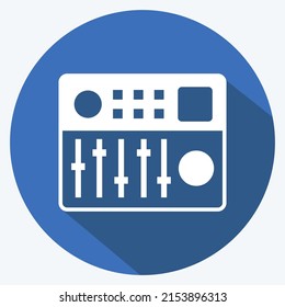 Icon Controller. suitable for music symbol. long shadow style. simple design editable. design template vector. simple symbol illustration
