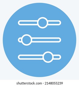 Icon Controls. suitable for web interface symbol. blue eyes style. simple design editable. design template vector. simple symbol illustration