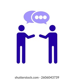 Icon a conversation, isolated against a clean background.