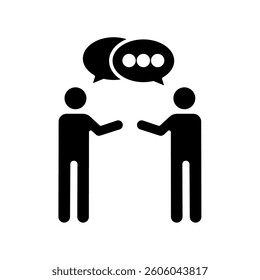 Icon a conversation, isolated against a clean background.