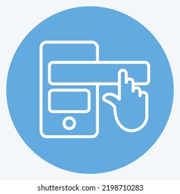 Icon Conversational Interface. suitable for education symbol. blue eyes style. simple design editable. design template vector. simple illustration