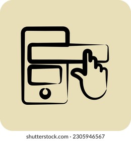 Icon Conversational Interface. suitable for education symbol. hand drawn style. simple design editable