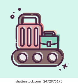 Icon Conveyor Belt. related to Airport symbol. MBE style. simple design illustration
