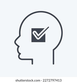 Icon Convictions. related to Psychology Personality symbol. simple design editable. simple illustration