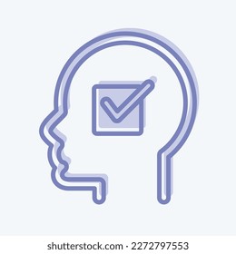 Icon Convictions. related to Psychology Personality symbol. simple design editable. simple illustration