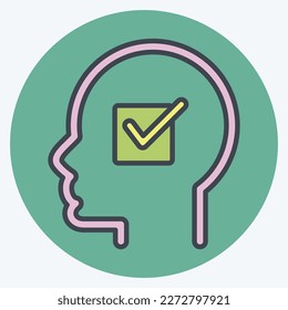 Icon Convictions. related to Psychology Personality symbol. simple design editable. simple illustration