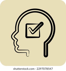 Icon Convictions. related to Psychology Personality symbol. glyph style. simple design editable. simple illustration