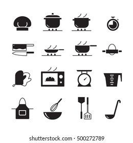 icon cook set, vector