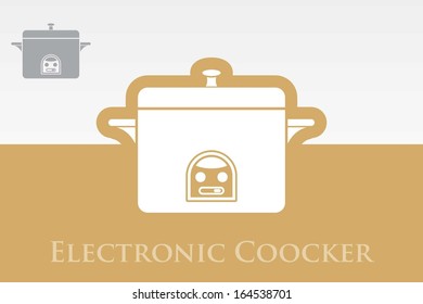 Icon of Cooker. EPS-10