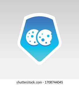 Icon of cookie. Web browser and internet security related icons. symbol in flat color style