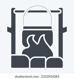 Icon Cooking. related to Prehistoric symbol. glyph style. simple design editable. simple illustration