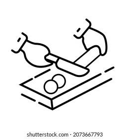Icon Of cooking, vector isolated of cook.
