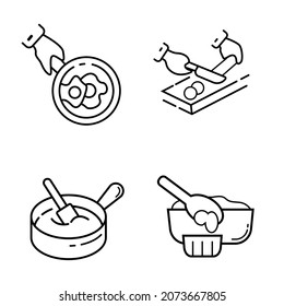 Icon Of cooking, vector isolated of cook.
