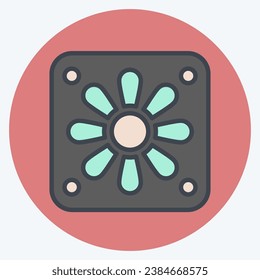 Icon Cooler. related to Computer symbol. color mate style. simple design editable. simple illustration