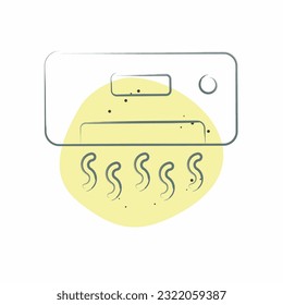 Icon Coolling. related to Air Conditioning symbol. Color Spot Style. simple design editable. simple illustration