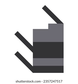 icon copy machine or photocopy machine in flat color style