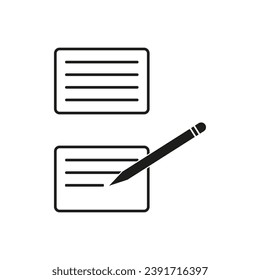 Escritura de iconos. Ilustración del vector .EPS 10.