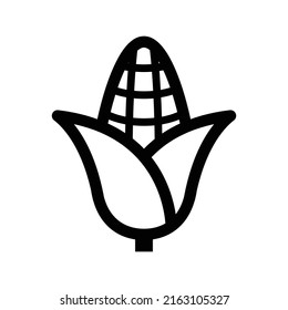 icon of corn outline vector flat design