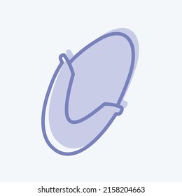 Icon Corn. suitable for Fruits and Vegetables symbol. two tone style. simple design editable. design template vector