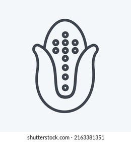 Icon Corn. suitable for Garden symbol. line style. simple design editable. design template vector. simple symbol illustration