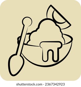 Icon Cornflakes. related to Breakfast symbol. hand drawn style. simple design editable. simple illustration