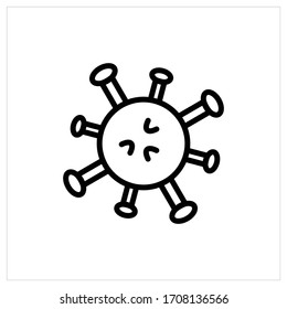 icon corona virus 2019. pandemic global . corona symbol vector with white background.