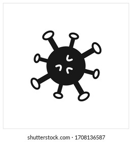 icon corona virus 2019. pandemic global . corona symbol vector with white background.