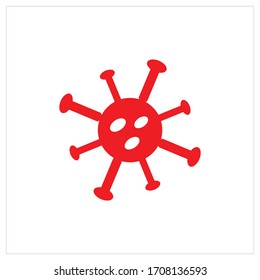 icon corona virus 2019. pandemic global . corona symbol vector with white background.