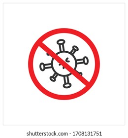 icon Corona virus 2019. stop pandemic corona.vector symbol with white background.