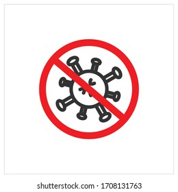 icon Corona virus 2019. stop pandemic corona.vector symbol with white background.