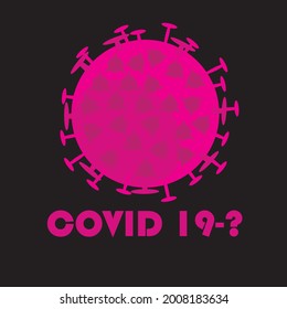 icon of corona virus or covid 19