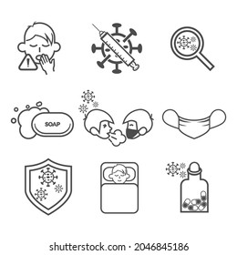 icon corona virus covid-19 image symbols