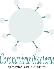 icono de una bacteria de célula coronavirus.vectorial.fondo blanco.