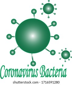 icon of a coronavirus cell bacterium.vector.white background.