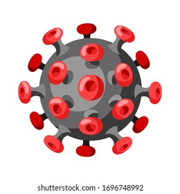 Icon of coronavirus molecule Covid-19. Illustration of new virus symbol. Global pandemic.