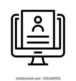 Icon  Corporate Network Profile With Style Outline