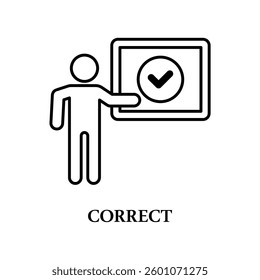 Icon a correct, isolated against a clean background.
